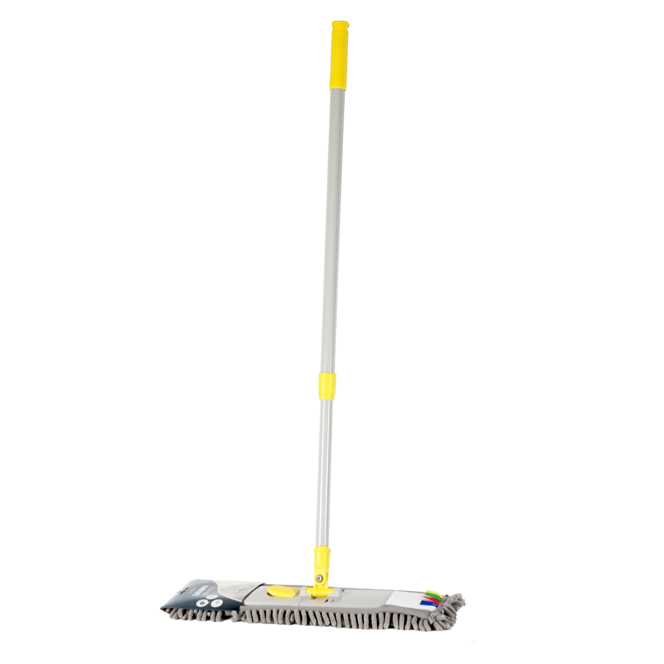 Швабра насадка з мікрофібри 43см з ручкою телескоп 78-122см, сіра Eco Fabric